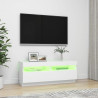 Móvel de TV com luzes LED 100x35x40 cm branco 4