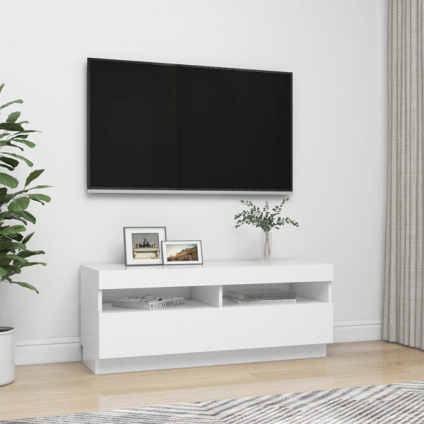 Mueble para TV con luces LED blanco 100x35x40 cm M 5
