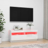 Mueble de TV con luces LED blanco brillante 100x35x40 cm 3