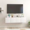 Muebles colgantes de TV 2 unidades blanco 60x30x30 cm 1
