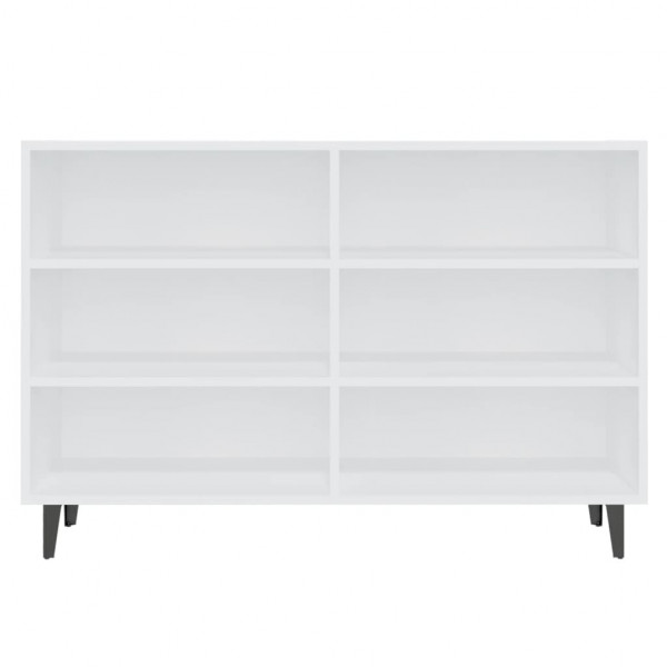 Aparador de madera contrachapada blanco 103.5x35x70 cm M 4