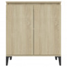 Aparador de madera contrachapada color roble Sonoma 60x35x70 cm 5