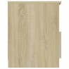 Mesita de noche madera contrachapada roble Sonoma 40x40x50 cm 5