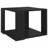 Mesa de centro de madera contrachapada negro 40x40x30 cm 2