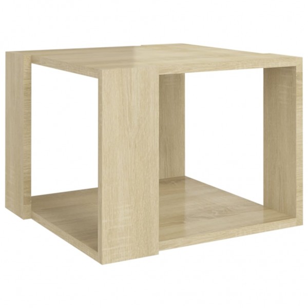 Mesa de centro madera contrachapada roble Sonoma 40x40x30 cm M 2
