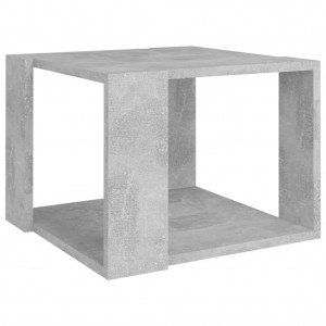 Mesa de centro madera contrachapada gris hormigón 40x40x30 cm H