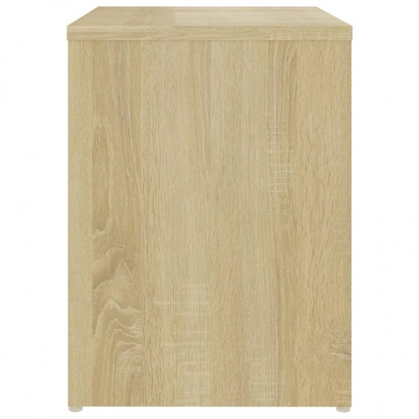 Mesita de noche madera contrachapada roble Sonoma 40x30x40 cm M 5