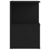 Mesas de cabeceira 2 pcs 35x35x55cm derivados de madeira preto 5