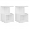 Mesas cabeceira 2pcs 35x35x55cm deriv. madeira branco brilhante 1