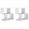 Mesas de cabeceira 2 pcs 50x30x51.5 cm derivados madeira branco 1