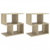 Mesitas de noche 2 uds contrachapada roble Sonoma 50x30x51.5cm 1