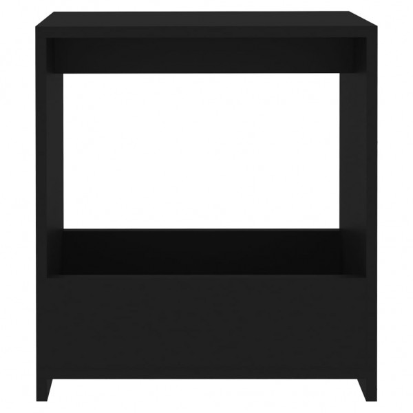 Mesa auxiliar de madera contrachapada negro 50x26x50 cm M 4