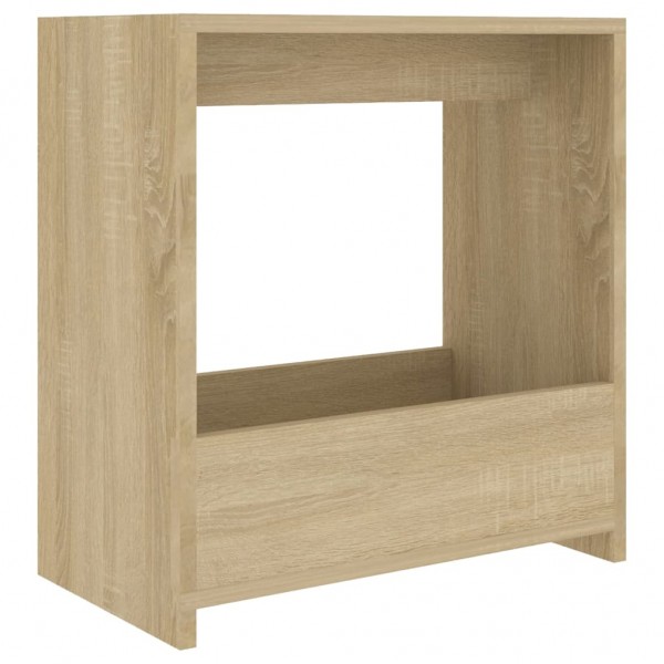Mesa auxiliar de madera contrachapada roble Sonoma 50x26x50 cm M 2