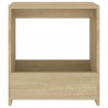 Mesa auxiliar de madera contrachapada roble Sonoma 50x26x50 cm 4