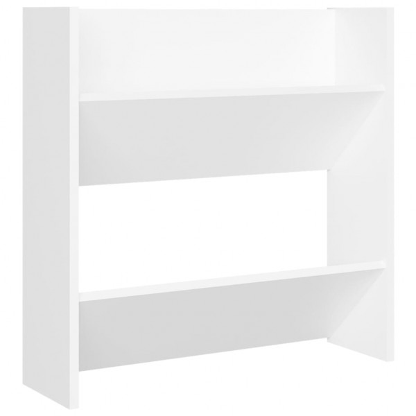 Zapateros de pared 4 uds madera contrachapada blanco 60x18x60cm M 5