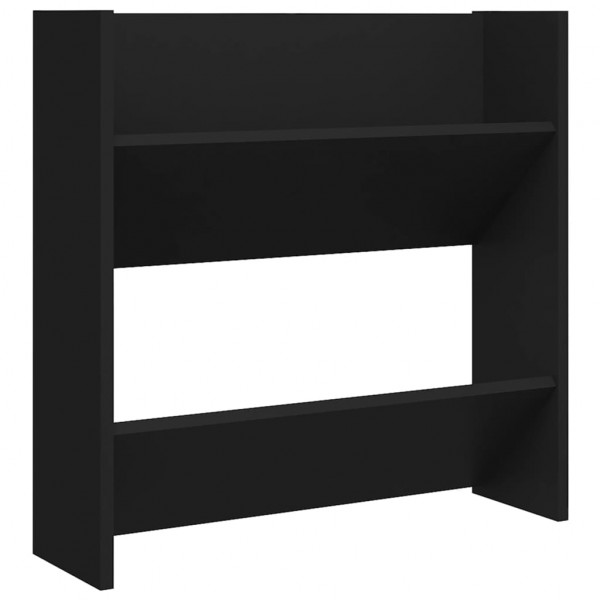Zapatero de pared madera contrachapada negro 60x18x60 cm M 2