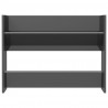 Zapatero de pared madera contrachapada gris brillo 80x18x60 cm 4