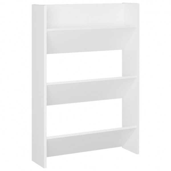 Sapateiras de parede 2 pcs 60x18x90 cm contraplacado branco M 5