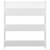 Zapatero de pared madera contrachapada blanco 80x18x90 cm 4