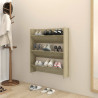 Zapatero de pared madera contrachapada roble Sonoma 80x18x90 cm 1