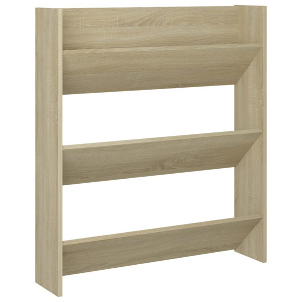 Zapatero de pared madera contrachapada roble Sonoma 80x18x90 cm M 2
