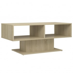 Mesa de centro madera contrachapada color roble 103.5x50x44.5cm H