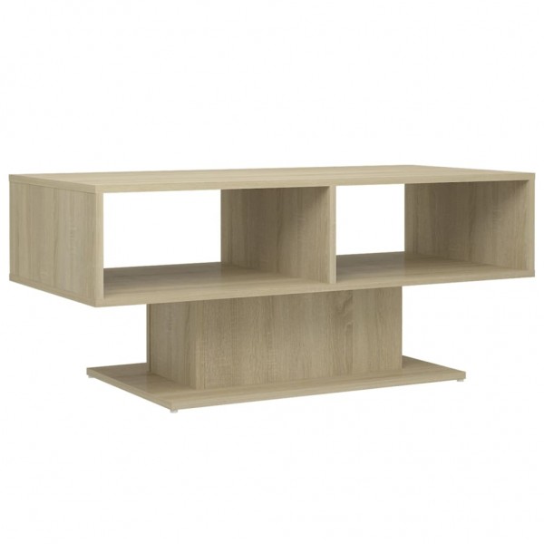 Mesa de centro madera contrachapada color roble 103.5x50x44.5cm M 2