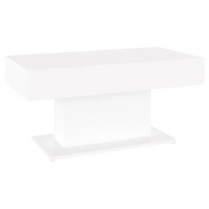 Mesa de centro madera contrachapada blanco 96x50x45 cm H