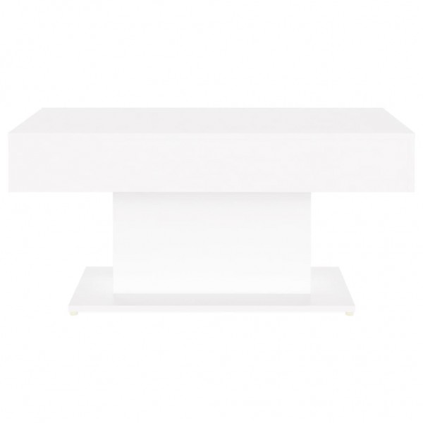 Mesa de centro madera contrachapada blanco 96x50x45 cm M 4