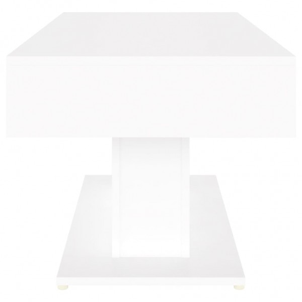 Mesa de centro madera contrachapada blanco 96x50x45 cm M 5