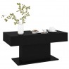 Mesa de centro madera contrachapada negro 96x50x45 cm 3