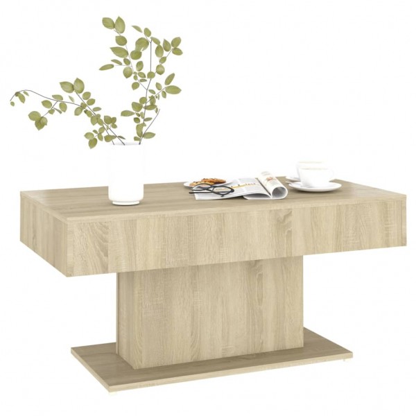 Mesa de centro madera contrachapada roble Sonoma 96x50x45 cm M 3
