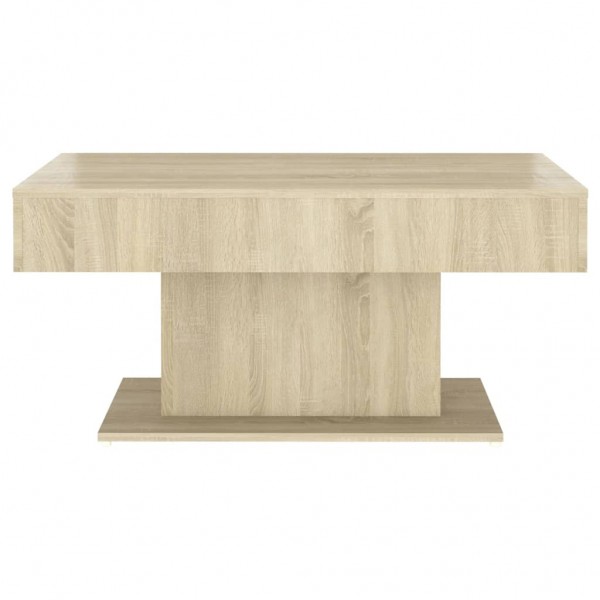Mesa de centro madera contrachapada roble Sonoma 96x50x45 cm M 4