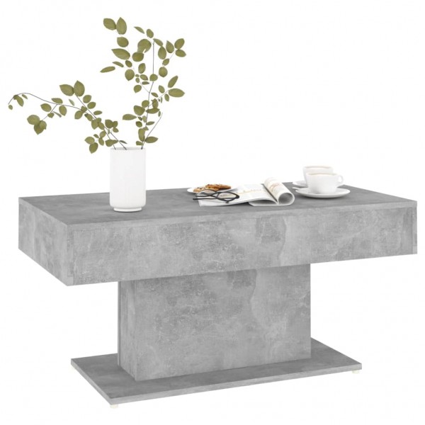 Mesa de centro madera contrachapada gris hormigón 96x50x45 cm M 3