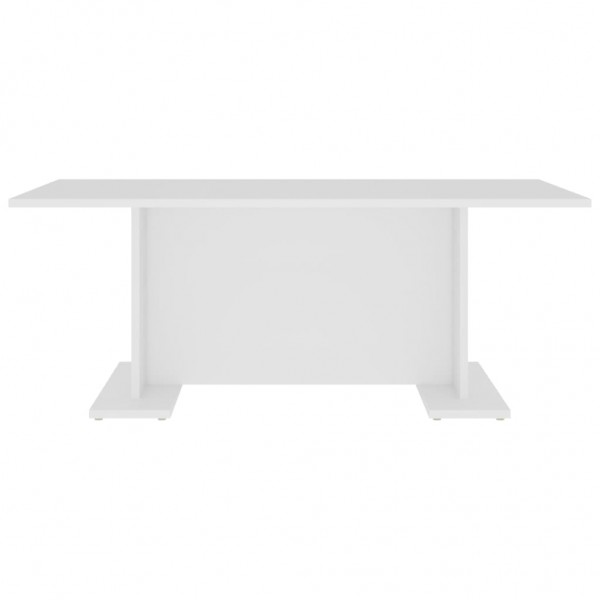 Mesa de centro de madera contrachapada blanco 103.5x60x40 cm M 4