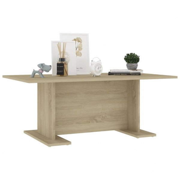 Mesa de centro madera contrachapada roble Sonoma 103.5x60x40 cm M 3