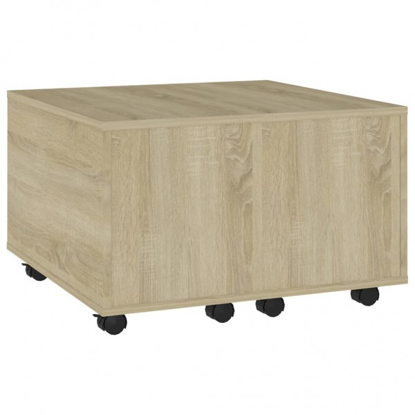 Mesa de centro madera contrachapada roble Sonoma 60x60x38 cm M 3