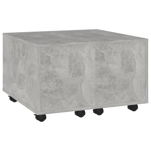 Mesa de centro madera contrachapada gris hormigón 60x60x38 cm M 4