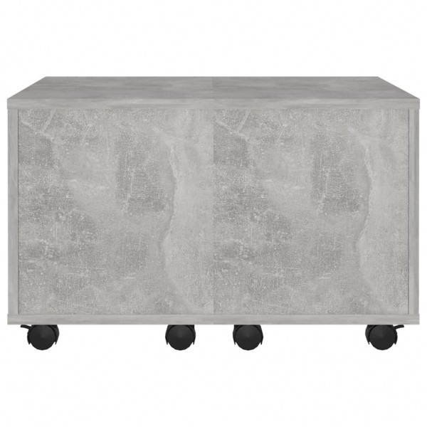 Mesa de centro madera contrachapada gris hormigón 60x60x38 cm M 5