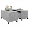 Mesa de centro madera contrachapada gris hormigón 75x75x38 cm 3
