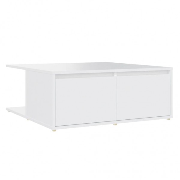 Mesa de centro madera contrachapada blanco 80x80x31 cm M 2