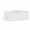 Mesa de centro madera contrachapada blanco 80x80x31 cm 2