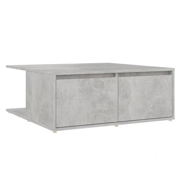 Mesa de centro madera contrachapada gris hormigón 80x80x31 cm M 2