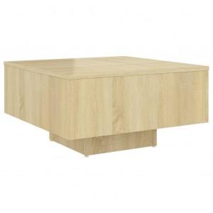 Mesa de centro madera contrachapada roble Sonoma 60x60x31.5 cm H