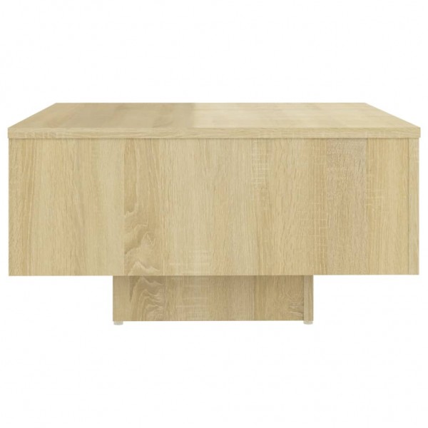 Mesa de centro madera contrachapada roble Sonoma 60x60x31.5 cm M 5
