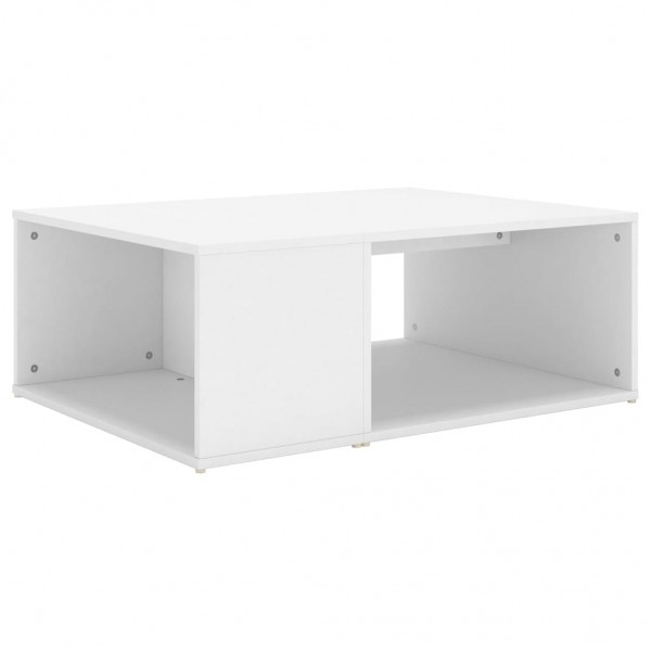Mesa de centro madera contrachapada blanco 90x67x33 cm M 2