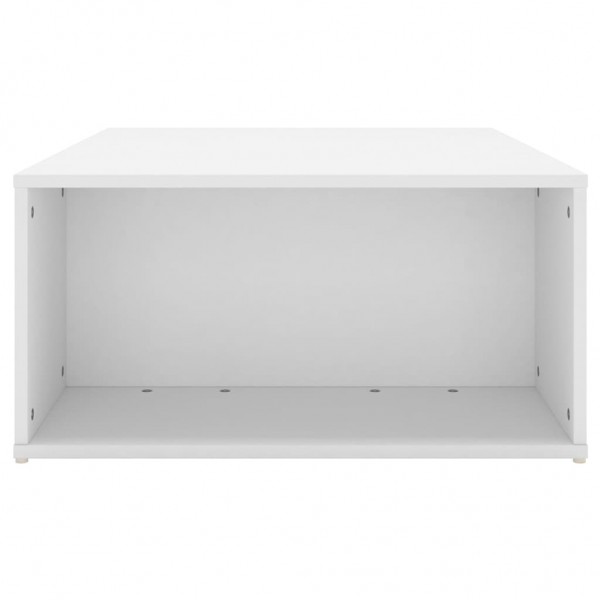 Mesa de centro madera contrachapada blanco 90x67x33 cm M 5