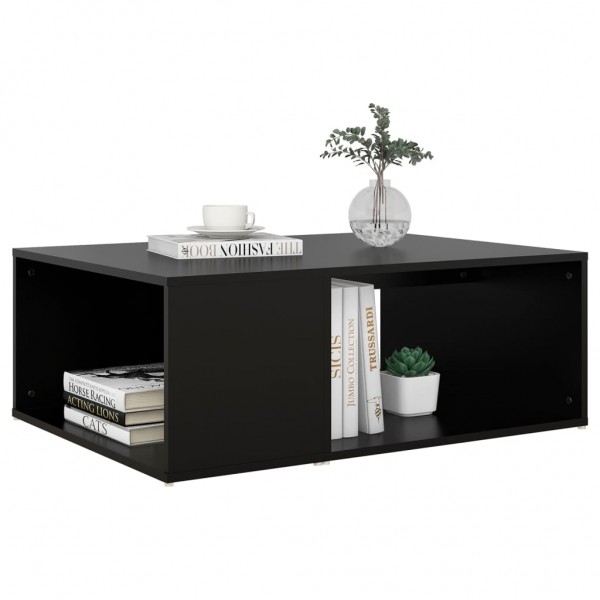 Mesa de centro madera contrachapada negro 90x67x33 cm M 3