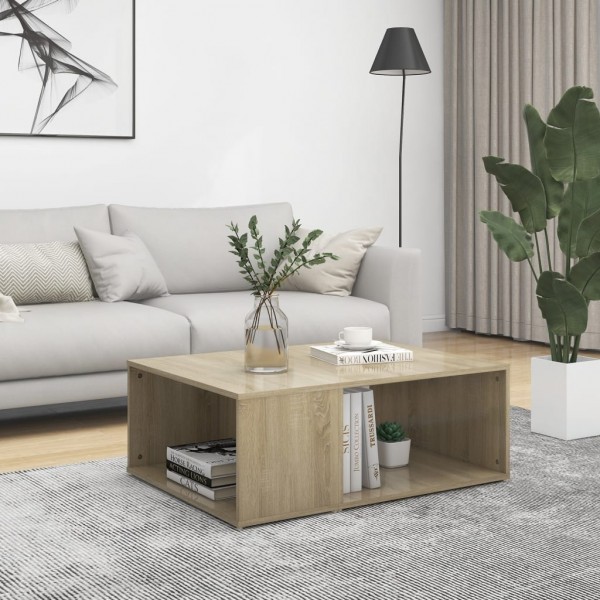 Mesa de centro madera contrachapada roble Sonoma 90x67x33 cm D