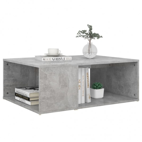 Mesa de centro madera contrachapada gris hormigón 90x67x33 cm M 3